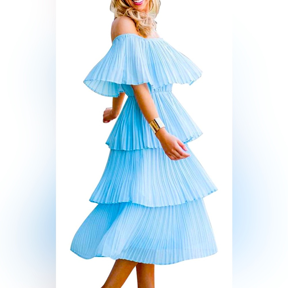 Wedding-Ready Off-the-Shoulder Flounce Dress
